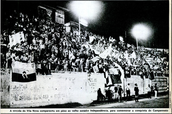 Torcida do Villa Nova na Final da Série B de 1971 no Estádio Independência