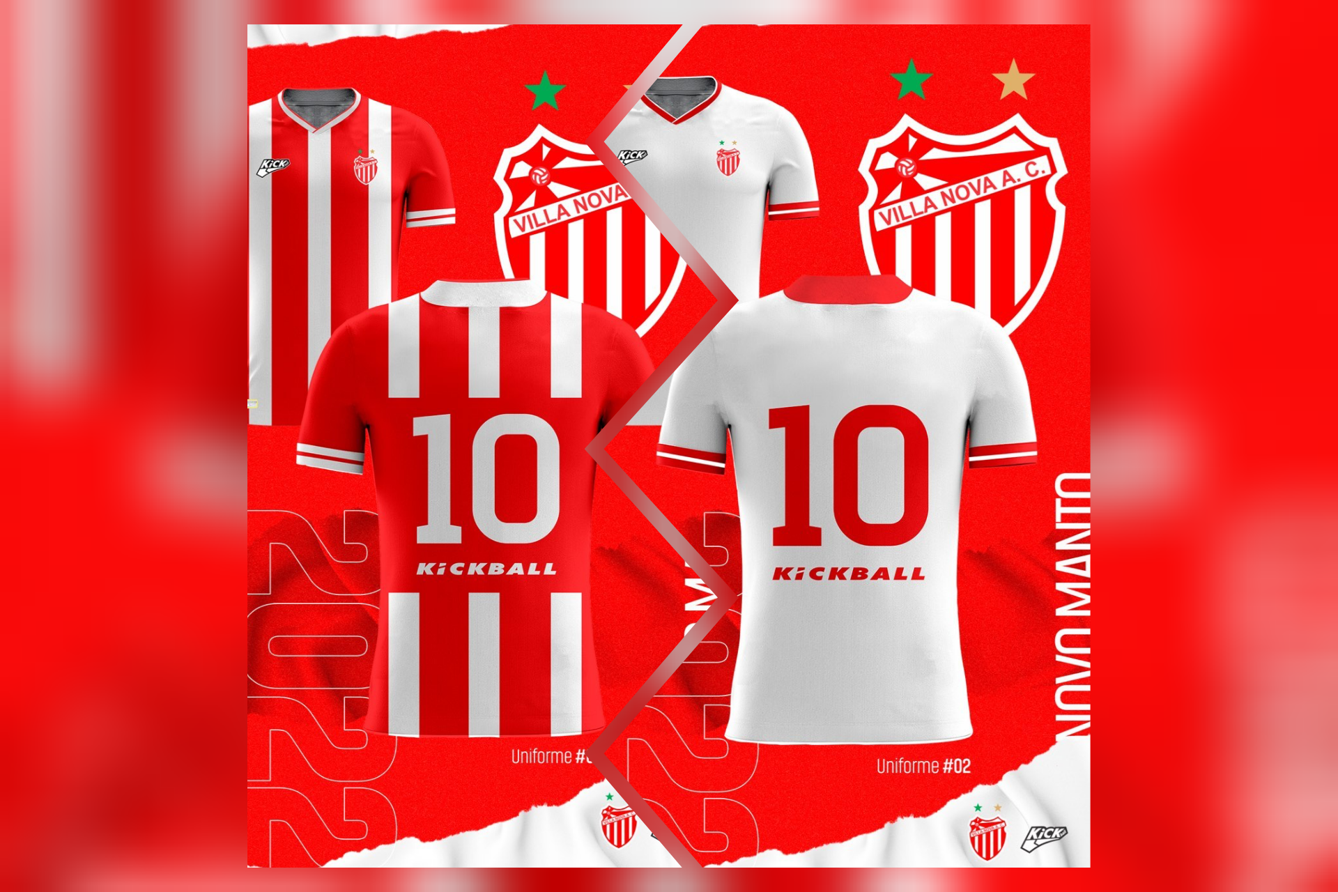 Camisas do Villa Nova MG para a temporada 2022