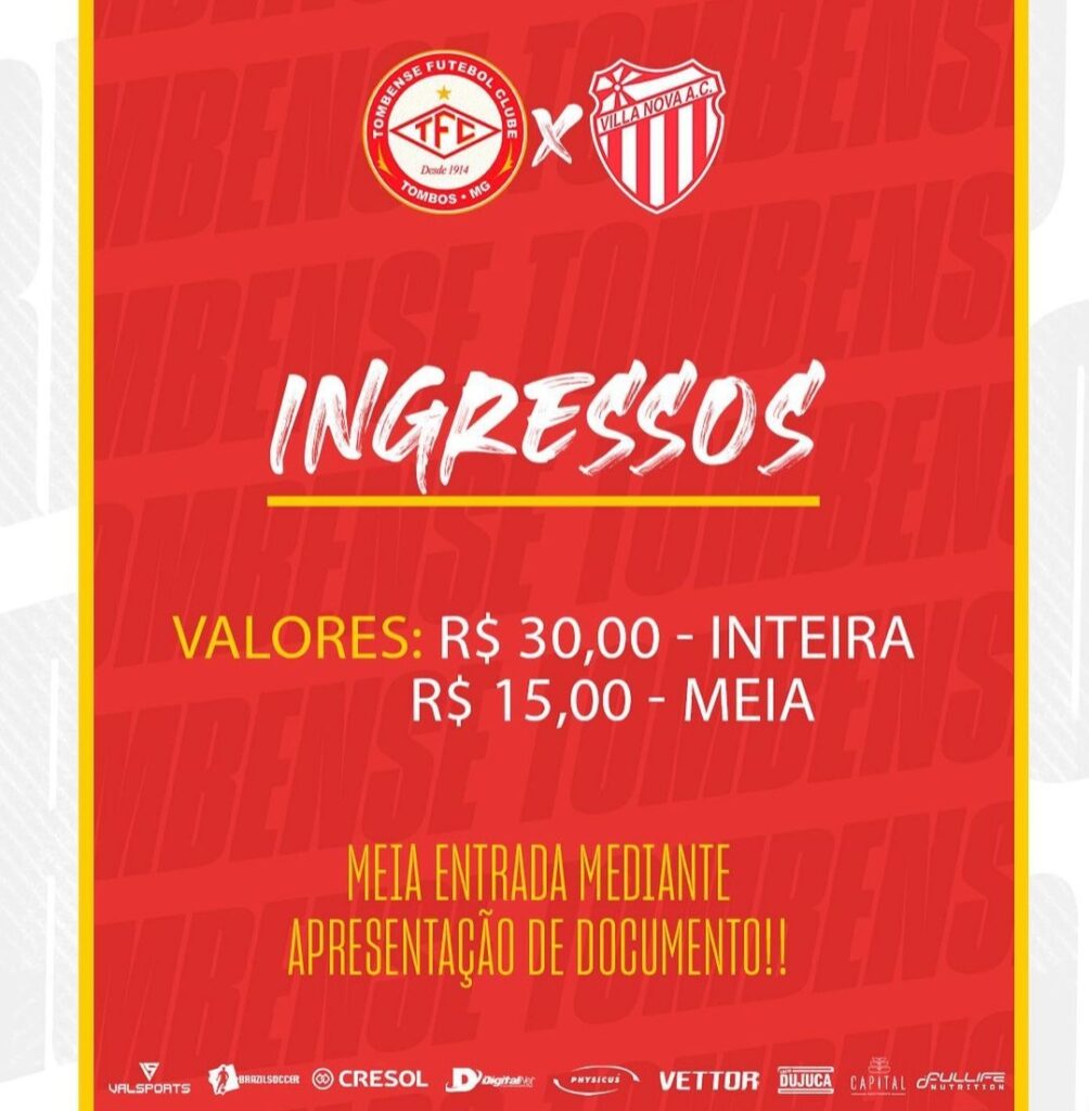 Ingressos: Atlético x Tombense